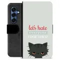 Samsung Galaxy S25 Premium Schutzhülle mit Geldbörse - Böse Katze