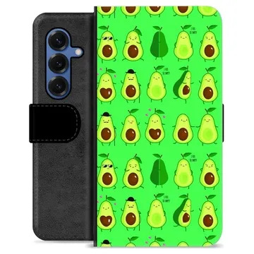 Samsung Galaxy S25 Premium Schutzhülle mit Geldbörse - Avocado Muster