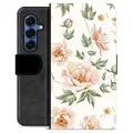 Samsung Galaxy S25 Premium Schutzhülle mit Geldbörse - Blumen