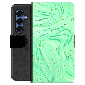 Samsung Galaxy S25 Premium Schutzhülle mit Geldbörse - Grüne Minze
