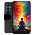 Samsung Galaxy S25 Premium Schutzhülle mit Geldbörse - Meditation