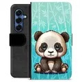 Samsung Galaxy S25 Premium Schutzhülle mit Geldbörse - Panda
