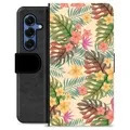 Samsung Galaxy S25 Premium Schutzhülle mit Geldbörse - Pinke Blumen