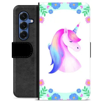 Samsung Galaxy S25 Premium Schutzhülle mit Geldbörse - Einhorn
