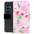 Samsung Galaxy S25 Premium Schutzhülle mit Geldbörse - Aquarell Blumen
