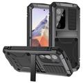 Samsung Galaxy S25 R-Just Premium Hülle mit Kickstand & gehärtetem Glas-Screen-Schutz - Schwarz