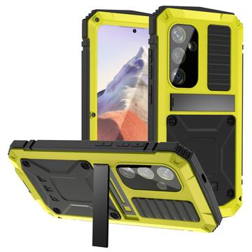 Samsung Galaxy S25 R-Just Premium Hülle mit Kickstand & gehärtetem Glas-Screen-Schutz - Gelb