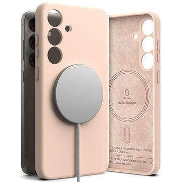 Samsung Galaxy S25 Ringke Liquid Silicone MagSafe Hülle - Rosa Sand