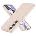 Samsung Galaxy S25 Stylish Glitter Serie Hybrid Hülle - Gold
