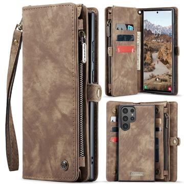 Samsung Galaxy S25 Ultra Caseme 008 2-in-1 Multifunktions Wallet Hülle - Braun