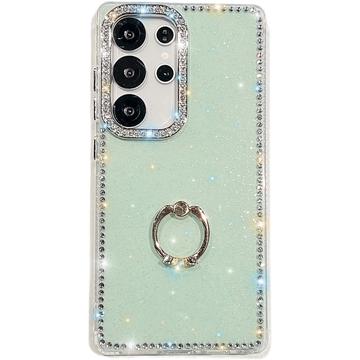 Samsung Galaxy S25 Ultra CrystalGlow Hybrid Hülle mit Ringhalterung