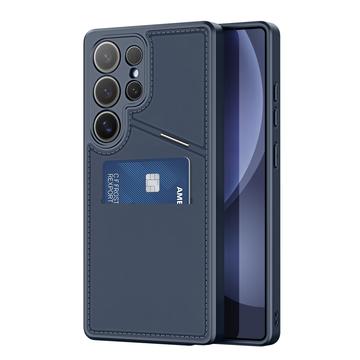 Samsung Galaxy S25 Ultra Dux Ducis Rafi II Magnetische Hülle mit Kickstand und Kartenschlitzen - Blau