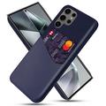 Samsung Galaxy S25 Ultra KSQ Hülle mit Kartenhalter - Blau