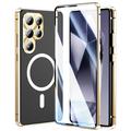 Samsung Galaxy S25 Ultra Magnetische Hülle mit gehärtetem Glas Bildschirmschutz - MagSafe-kompatibel - Gold