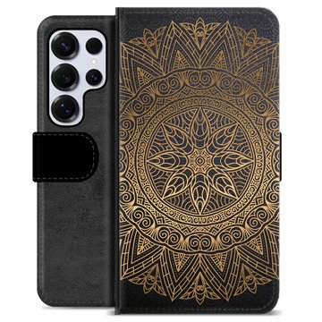 Samsung Galaxy S25 Ultra Premium Schutzhülle mit Geldbörse - Mandala