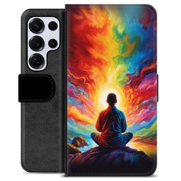 Samsung Galaxy S25 Ultra Premium Schutzhülle mit Geldbörse - Meditation