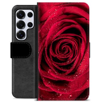 Samsung Galaxy S25 Ultra Premium Schutzhülle mit Geldbörse - Rose