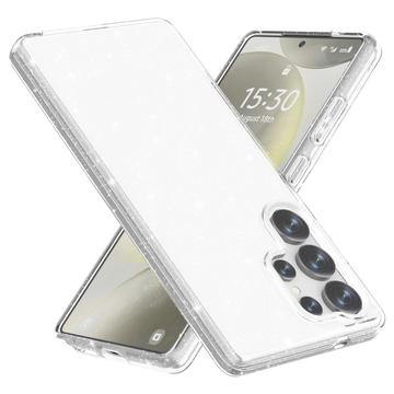 Samsung Galaxy S25 Ultra Stylish Glitter Serie Hybrid Hülle - Weiß