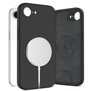 iPhone 16e Tech-Protect Flüssigkeit Silikonhülle - MagSafe-kompatibel - Schwarz