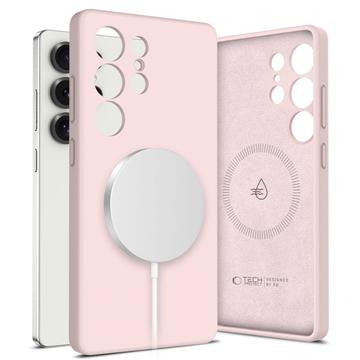 Samsung Galaxy S25 Ultra Tech-Protect Flüssigkeit Silikonhülle - MagSafe-kompatibel - Rosa Perle