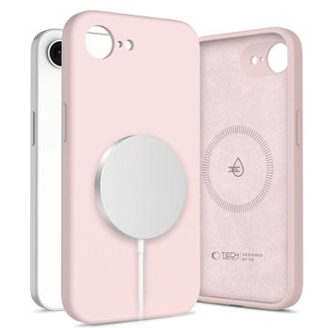 iPhone 16e Tech-Protect Flüssigkeit Silikonhülle - MagSafe-kompatibel - Rosa Perle