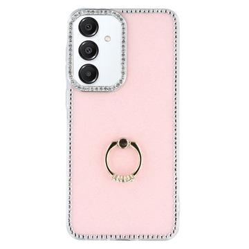 Samsung Galaxy S25+/S24+ CrystalGlow Hybrid Hülle mit Ringhalterung - Rosa
