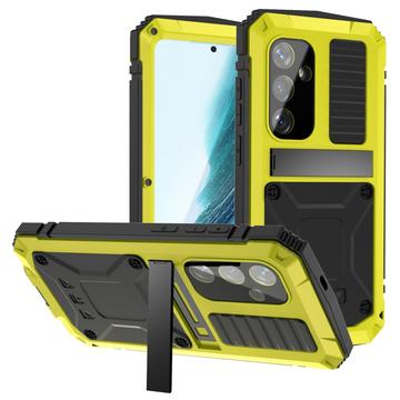 Samsung Galaxy S25+ R-Just Premium Hülle mit Kickstand & gehärtetem Glas-Screen-Schutz - Gelb