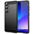 Samsung Galaxy S26/S26 Pro Gebürstete TPU Hülle - Karbonfaser - Schwarz