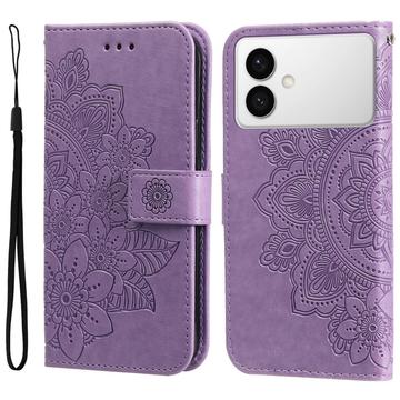 Samsung Galaxy S26 Edge Mandala Serie Wallet Hülle - Purpur