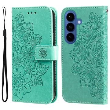 Samsung Galaxy S26/S26 Pro Mandala Serie Wallet Hülle - Grün