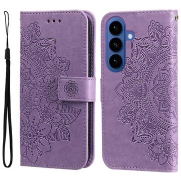 Samsung Galaxy S26/S26 Pro Mandala Serie Wallet Hülle - Purpur