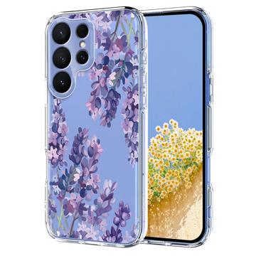 Samsung Galaxy S26 Ultra TPU-Hülle mit Blumenmuster - Glyzinie