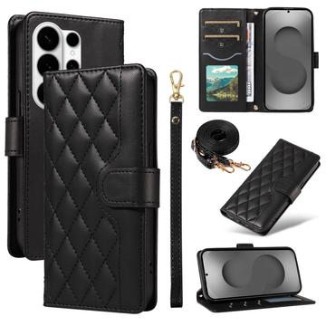 Samsung Galaxy S26 Ultra Luxus Gesteppte Wallet Hülle