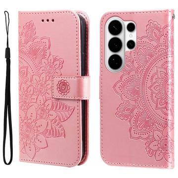 Samsung Galaxy S26 Ultra Mandala Serie Wallet Hülle - Rosa