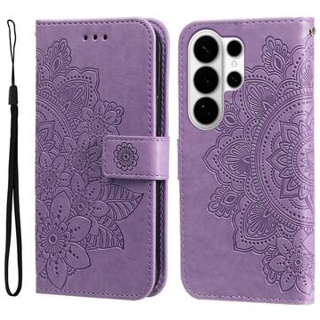 Samsung Galaxy S26 Ultra Mandala Serie Wallet Hülle - Purpur