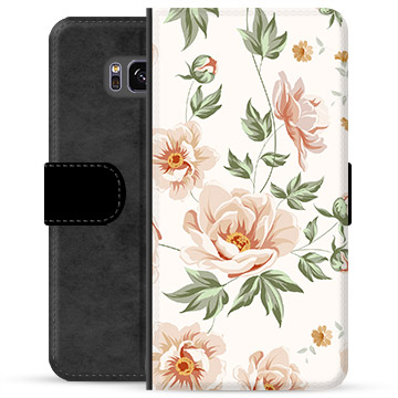 Samsung Galaxy S8+ Premium Schutzhülle mit Geldbörse - Blumen