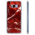 Samsung Galaxy S8+ Hybrid Hülle - Roter Marmor