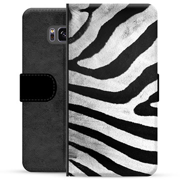 Samsung Galaxy S8 Premium Schutzhülle mit Geldbörse - Zebra