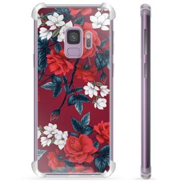 Samsung Galaxy S9 Hybrid Hülle - Vintage Blumen