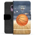 Samsung Galaxy S9 Premium Schutzhülle mit Geldbörse - Basketball