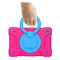 Samsung Galaxy Tab A8 10.5 (2021) Heavy Duty 360 Hülle mit Handschlaufe - Hot Pink / Blau