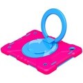 Samsung Galaxy Tab A8 10.5 (2021) Heavy Duty 360 Hülle mit Handschlaufe - Hot Pink / Blau
