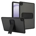 Samsung Galaxy Tab A9+ Stoßfestes Hybrid Hülle mit Kickstand - Schwarz