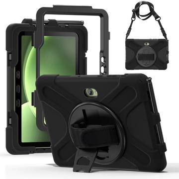 Samsung Galaxy Tab Active5 Pro Heavy Duty 360 Hülle mit Handschlaufe - Schwarz