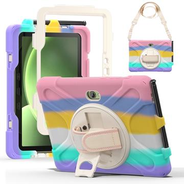 Samsung Galaxy Tab Active5 Pro Heavy Duty 360 Hülle mit Handschlaufe - Bunt