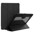 Samsung Galaxy Tab S10 FE+ Nillkin Bumper Smart Folio Hülle - Schwarz / Durchsichtig