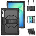 Samsung Galaxy Tab S10 FE+ Tech-Protect Solid360 Hybrid-Hülle mit Trageriemen (Offene Verpackung - Bulk) - Schwarz