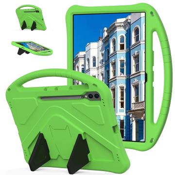 Samsung Galaxy Tab S10 Ultra Kinder Tragen Stoßfest Hülle - Grün