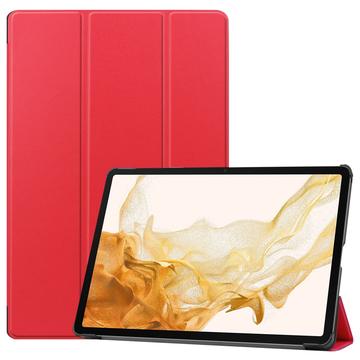 Samsung Galaxy Tab S10+ Tri-Fold Serie Smart Folio Hülle - Rot