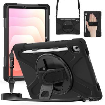 Samsung Galaxy Tab S11 Heavy Duty 360 Hülle mit Handschlaufe - Schwarz